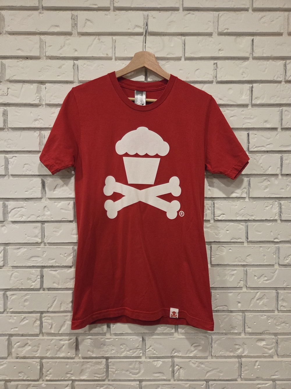 Johnny Cupcakes Red Tee with White Cupcake Logo